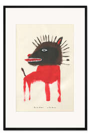 Gerahmter Kunstdruck Roter Hund