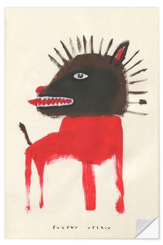 Adesivo murale Red Dog
