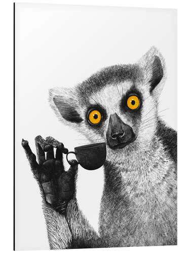 Aluminium print Katta with Coffee