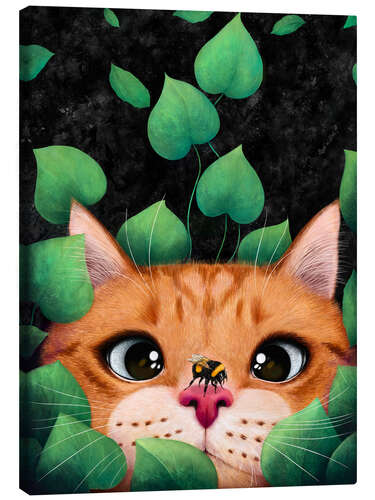 Tableau sur toile Cat and Bee