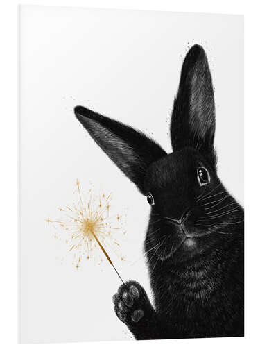 Foam board print Easter Rabbit with sparkler