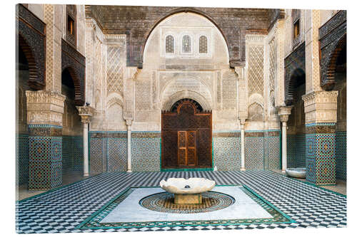 Akrylglastavla Moroccan architecture with fountain