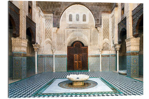 Tableau en plexi-alu Moroccan architecture with fountain