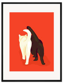 Gerahmter Kunstdruck Schwarz und Weiß zusammen