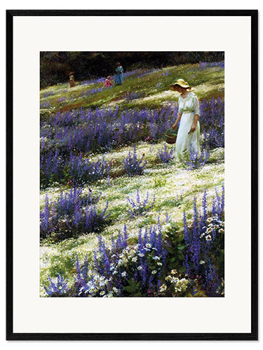 Stampa artistica con cornice On a Hill, 1914