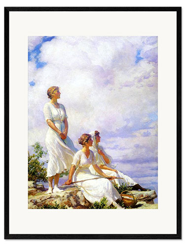 Ingelijste kunstdruk Summer Clouds, 1917