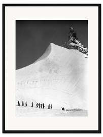 Gerahmter Kunstdruck Schneewanderung