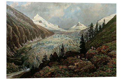 Hartschaumbild Ober-Sulzbachkees mit dem Großvenediger, 1834