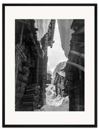 Gerahmter Kunstdruck Traditionelle Alpine Architektur