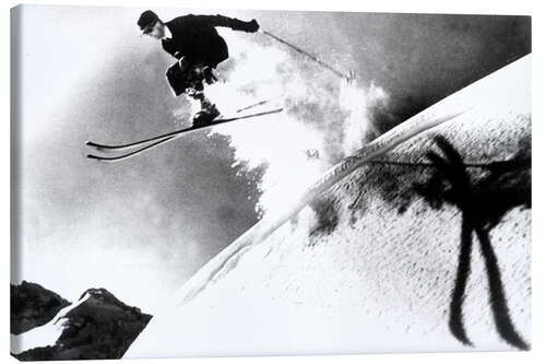 Canvas-taulu Vintage ski jumper