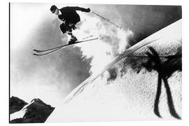 Magnettafel Vintage Skispringer