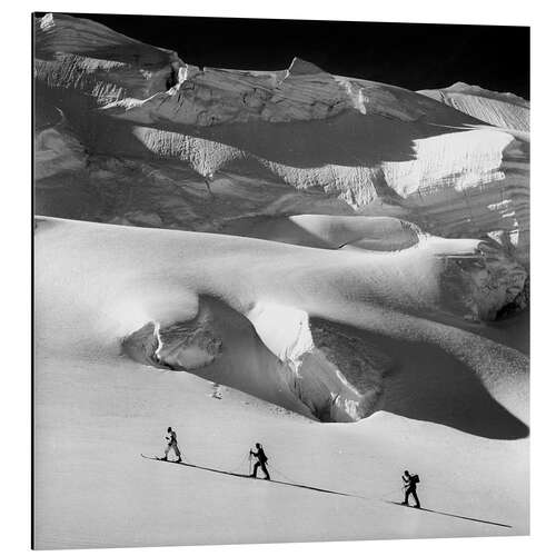 Aluminium print Snow Hike Through the Alps