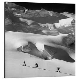 Magnettafel Schneewanderung durch die Alpen