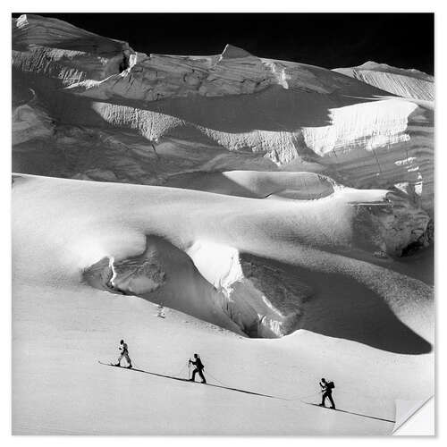 Vinilo para la pared Snow Hike Through the Alps