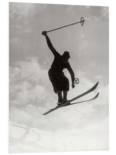 Tableau en PVC Jump With Vintage Skis