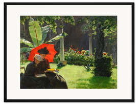 Gerahmter Kunstdruck Afternoon in the Cluny Garden, Paris