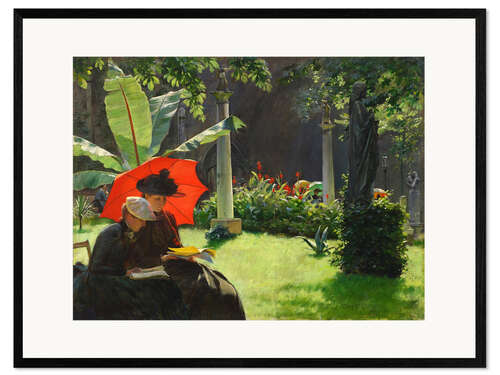 Stampa artistica con cornice Afternoon in the Cluny Garden, Paris