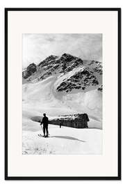 Gerahmter Kunstdruck An der Berghütte