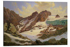 Magnettafel Blick von Gosau auf den Dachstein, 1847