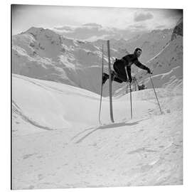 Magnettafel Skiprofi in perfekter Pose