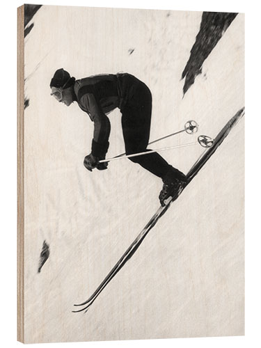 Wood print Austrian Alpine Skier Walter Schuster