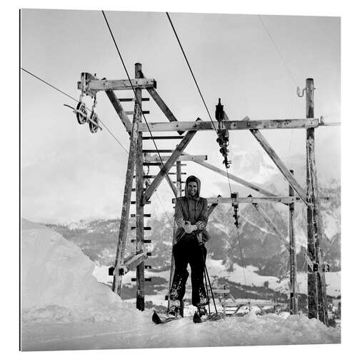 Gallery print Woman on Ski Lift, 1943