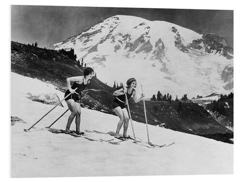 Foam board print Skiing in Swimsuits, 1930