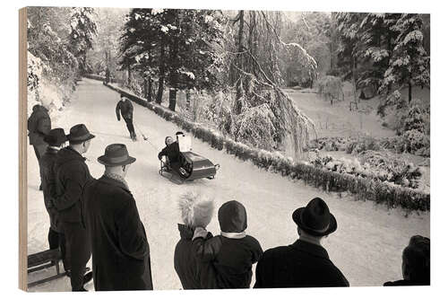 Hout print Motorbob Ice Skeeter, 1963