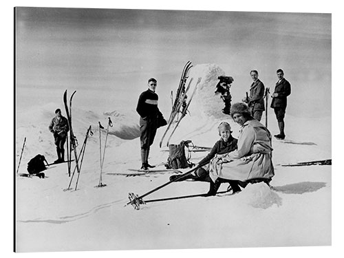 Alubild Gruppenbild im Schnee