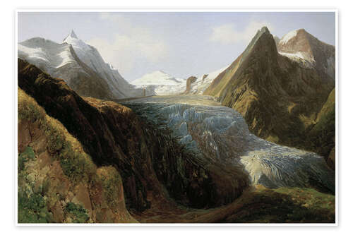 Poster The Großglockner With the Pasterze, 1834