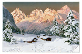 Wandsticker Winteridylle in den Alpen