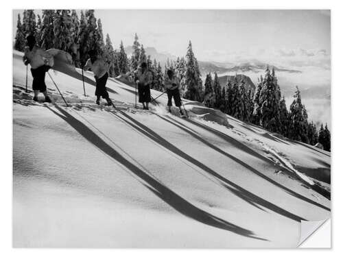 Wall sticker Cross Country Ski With Long Shadows