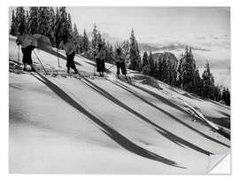 Sticker mural Cross Country Ski With Long Shadows