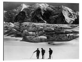 Magnettafel Wanderer vor Bergpanorama