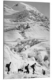 Magnettafel Wanderer in den Alpen