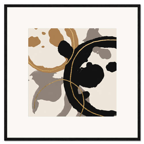 Kehystetty taidepainatus Coffe Stained I