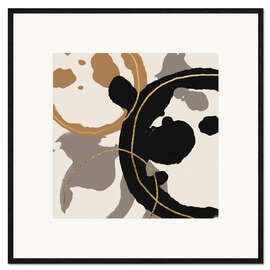Inramat konsttryck Coffe Stained I