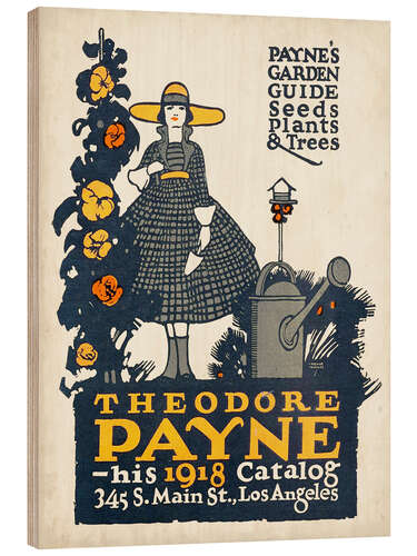 Hout print Payne's Garden Guide, Catalog 1918