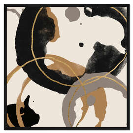 Gerahmter Kunstdruck Kaffeeflecke II