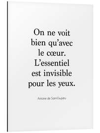 Magnettafel Citation d’Exupéry - On ne voit bien qu’avec le cœur I