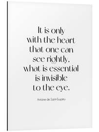 Magnettafel Exupéry Quote - It is only with the heart I