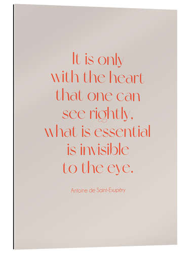 Gallery print Exupéry Quote - It is only with the heart II