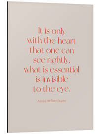 Magnettafel Exupéry Quote - It is only with the heart II