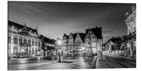 Cuadro de aluminio Market Square in Bremen by Night