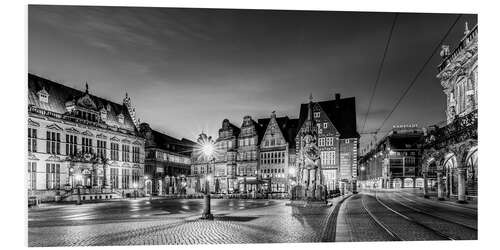 PVC-tavla Market Square in Bremen by Night