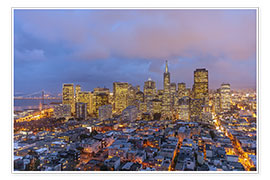 Wall print  San Francisco Skyline - Peter Schickert