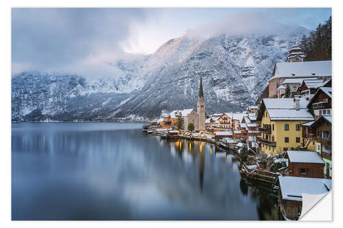 Vinilo para la pared Hallstatt in winter