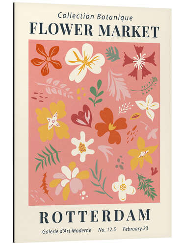 Aluminium print Flower Market Rotterdam