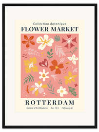 Gerahmter Kunstdruck Flower Market Rotterdam