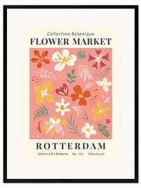 Inramat konsttryck Flower Market Rotterdam